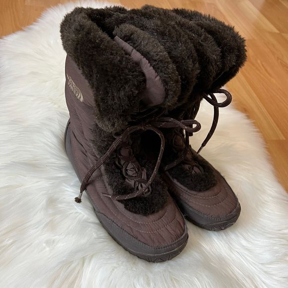 The North Face Nuptse Goosedown Brown Mid-Calf Winter Boots Women's Size 8.5 - Picture 4 of 10